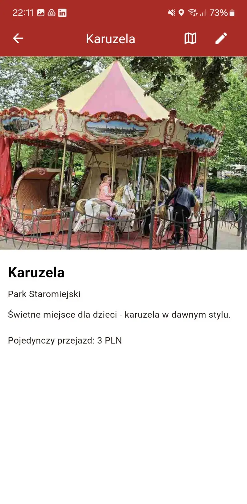 Widok ekranu aplikacji