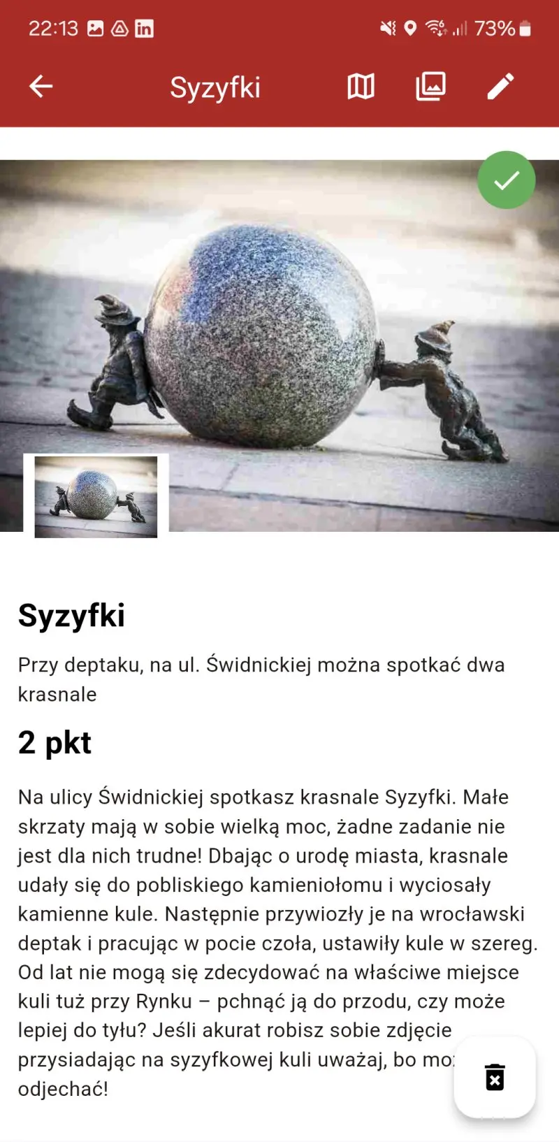 Widok ekranu aplikacji